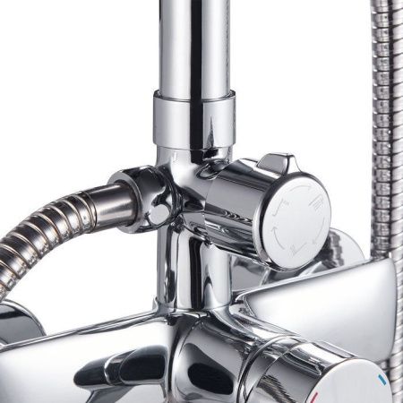 Душевая стойка Milardo Stripe STRSB1FM06 настенная цвет хром