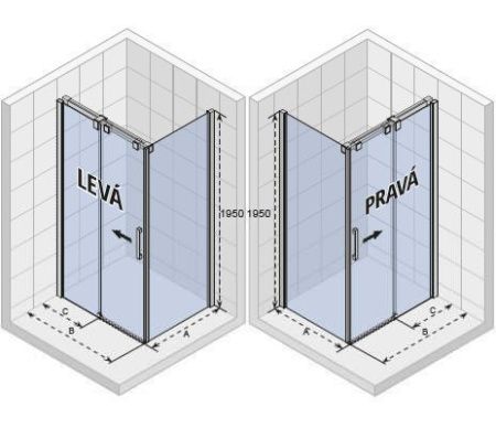 Душевой уголок Riho OCEAN G006013120 120х90 стекло прозрачное профиль хром без поддона