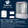 Душевой бокс Taliente  TA-17075M 170х75 стекло рифленое профиль хром
