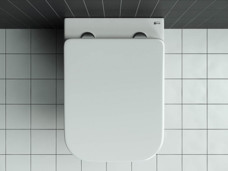 Унитаз подвесной Ceramica Nova MONO CN1902 белый с сиденьем микролифт безободковый душевой смыв