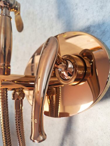 Гигиенический душ со смесителем AltroBagno Beatrice AltroBagnoBeatrice060114ROr розовое золото - фото 4