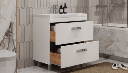 Тумба под раковину Velvex ORLANDO tnORL.80-211 80х40 напольная цвет белый