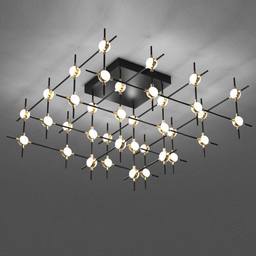Светильник потолочный Delight Collection Molecular (Молецулар) MX18001067-36A black/gold - фото 2