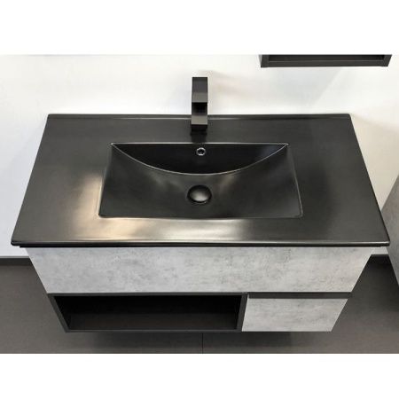 Тумба с раковиной Comforty Франкфурт 00-00006503CF 90х50 подвесная цвет серый