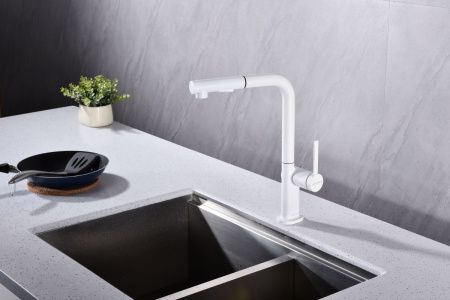 Смеситель для кухни Paulmark NEO Ne214419-WH на мойку белый