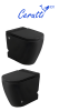 Унитаз приставной Cerutti SPA CT10199 черный с сиденьем микролифт безободковый импульсный смыв