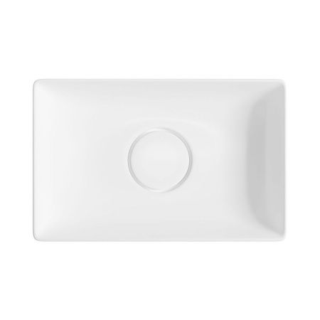 Раковина из сантехнического фарфора Wellsee Pure BY Wellsee 150701000 40х30 накладная цвет белый без отверстий под смеситель