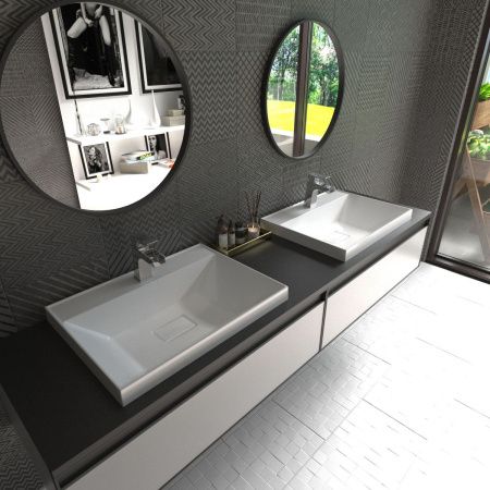 Раковина из искусственного камня Stella Polar Бриз SP-00001479 70х50 встраиваемая цвет белый