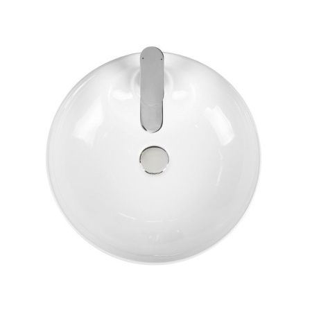 Раковина из сантехнического фарфора Bond Circle S03-430 40х40 накладная цвет белый 1 отверстие под смеситель