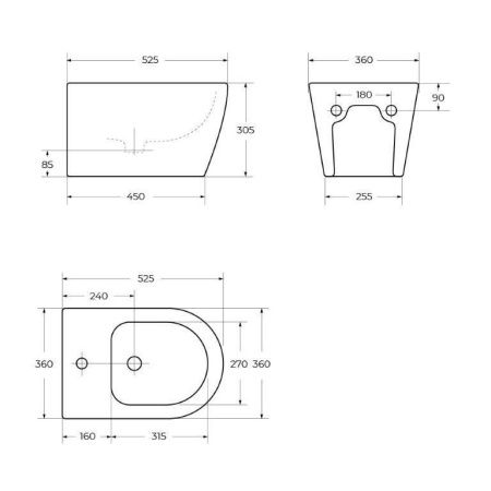 Биде подвесное BelBagno MARINO BB105BH цвет белый
