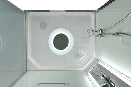 Душевая кабина AvaCan K K2810LED 100х80 прямоугольная с крышей ориентация универсальная