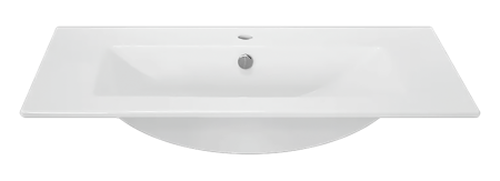 Раковина мебельная из сантехнического фарфора Sanita Luxe Quadro 90 QDR90SLWB01 90х50 накладная цвет белый