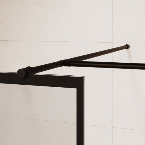 Душевая перегородка RGW Walk In 35102190-84 90х200 стекло с рисунком профиль черный - фото 3 Душевая перегородка RGW Walk In 35102190-84 90х200 стекло с рисунком профиль черный - фото 3