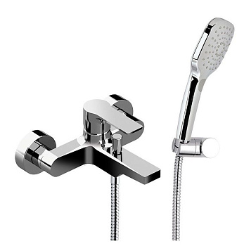 Смеситель для ванны Daniel Reflex RX610-NP настенный зачищенный никель