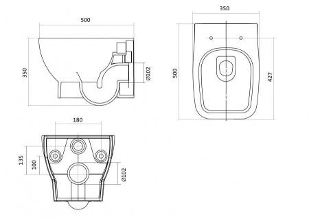 Комплект унитаз с инталляцией и клавишей смыва Santek Нео 1WH501776
