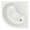 Душевой уголок Royal Bath BK RB90BK-T 90х90 стекло прозрачное профиль белый с поддоном