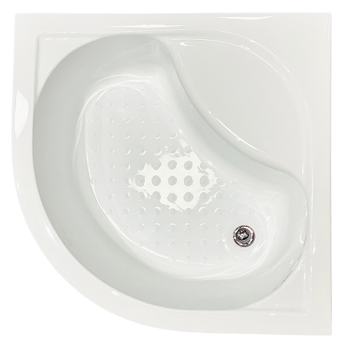 Душевой уголок Royal Bath BK RB90BK-T 90х90 стекло прозрачное профиль белый - фото 3