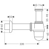 Сифон для биде Hansgrohe 55213000 хром