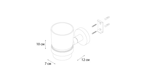 Стакан для зубных щеток Fixsen Comfort gold FX-87006 - фото 4