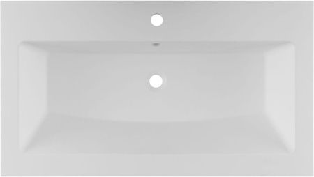Раковина из искусственного камня Aquanet Электра 00326514 90х50 полувстраиваемая цвет белый 1 отверстие под смеситель