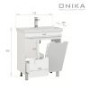 Тумба под раковину Onika Айленд 107062 70х40 напольная цвет белый
