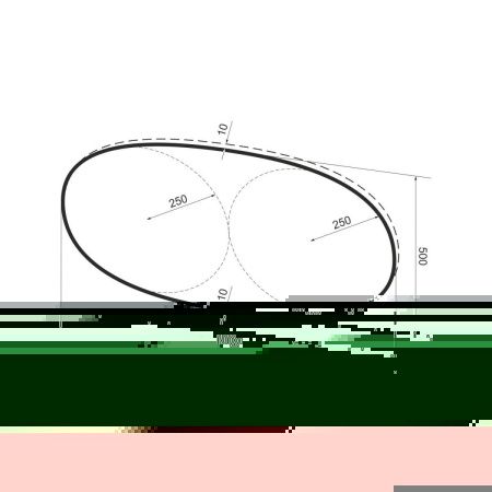 Зеркало Wellsee 7 Rays' Spectrum 172201840 100х50 подвесное