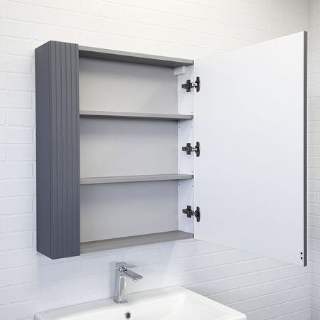 Зеркало-шкаф Comforty Лима 00-00004891CF 70х80 подвесной цвет черный