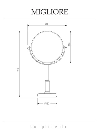 Косметическое зеркало Migliore 21974