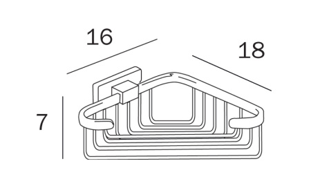 Полка в ванную комнату Inda LEA A18310NE