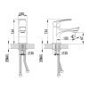 Смеситель LeMark Plus Shape LM1706C на раковину хром