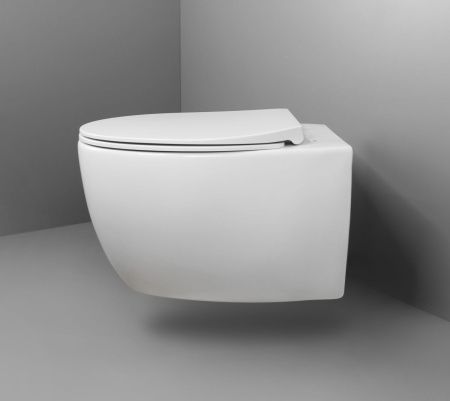 Унитаз подвесной Creo Сeramique AVIGNON COMBO-AV1100W/AV1001WT белый с сиденьем с микролифт смыв торнадо