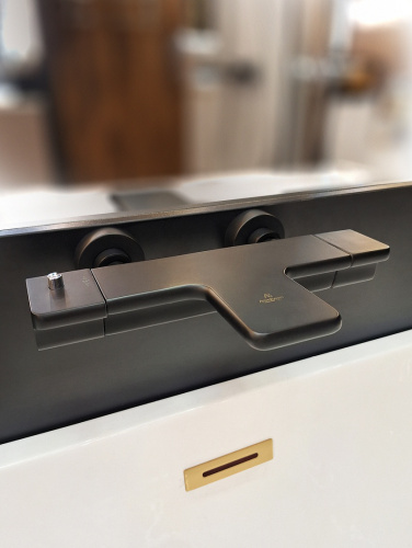 Смеситель для ванны AltroBagno Lamberto AltroBagnoLamberto0212MB настенный черный матовый - фото 2