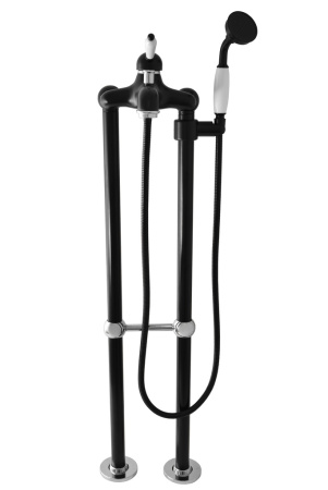 Смеситель RavSlezak LABE L550.5/2CMATC напольный черный матовый