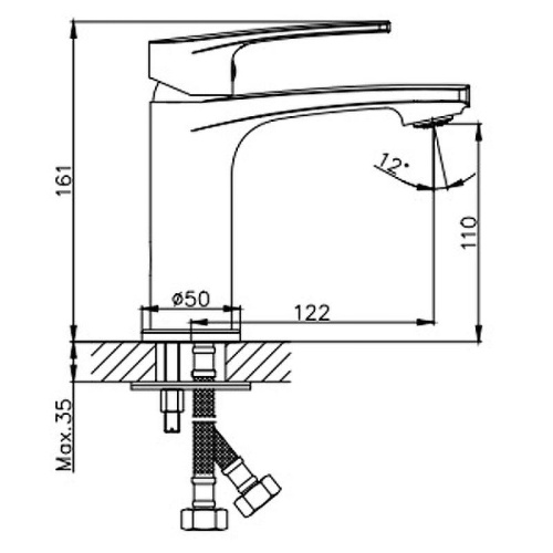 Cмеситель Haiba HB10587 на раковину хром - фото 3