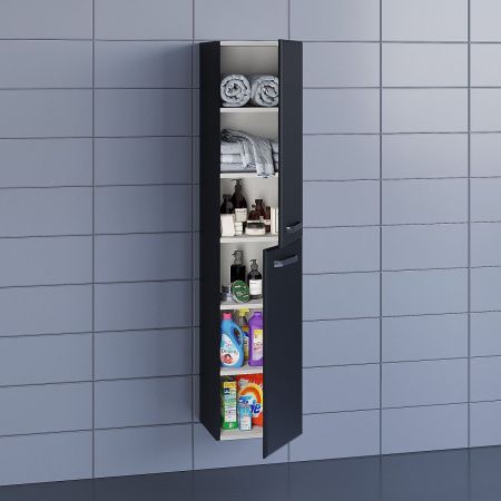 Шкаф-пенал Uperwood Foster 291020527 40х160 подвесной цвет черный