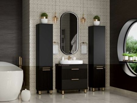 Шкаф-пенал Brevita Enfida ENF-05035-020P 40х170 подвесной цвет черный