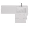 Раковина из искусственного камня Dreja Wing 100120R 120х50 подвесная цвет белый 1 отверстие под смеситель