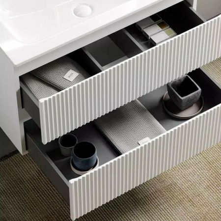 Тумба под раковину Sancos SNOB R SNR80W 80х40 подвесная цвет белый