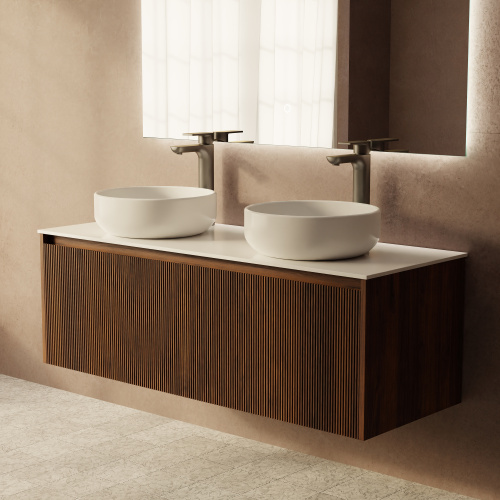 Тумба с раковиной ArtDecco Camilla (Камилла) ACM12W22D300 120x45x40 подвесная цвет черный орех - фото 5