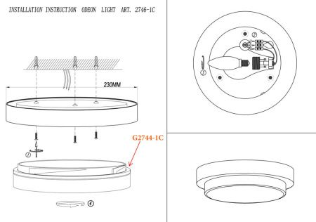 Светильник настенный Odeon Light Holger (Холгер) 2746/1C