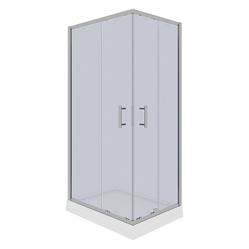 Душевой уголок Parly QZ81S 100х80 стекло тонированное профиль хром глянцевый с поддоном