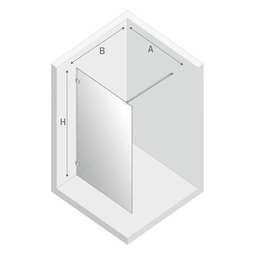 Душевая перегородка New Trendy AVEXA Black EXK-1809 120х200 стекло прозрачное профиль черный - фото 3