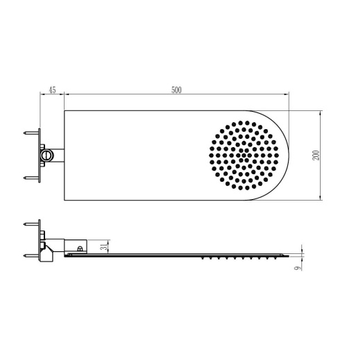 Верхний душ RGW Shower Panels 21140631-01 хром - фото 3