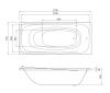 Ванна акриловая C-Bath CBQ012001 170х75 пристенная прямоугольная