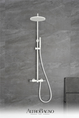 Душевая стойка AltroBagno Intento AltroBagnoIntento030424MW настенная цвет белый матовый