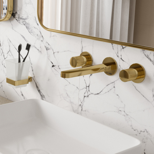 Смеситель WasserKRAFT Ems 7600 7645 встраиваемый золото - фото 2