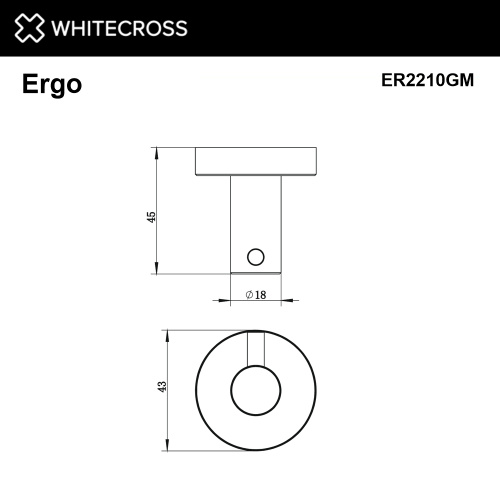 Крючок Whitecross ERGO gunmetal ER2210GM - фото 2