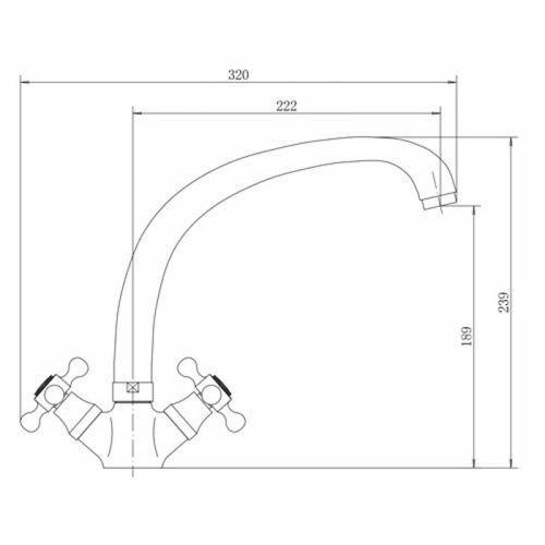 Смеситель для кухни Fashun A4219 на мойку хром - фото 3