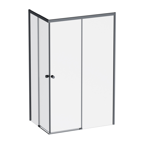 Душевой уголок Am.Pm X-joy W94G-403-120280-BТ1К 119х79 стекло прозрачное профиль черный матовый без поддона - фото 2