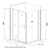 Боковая стенка Good Door SPIRIT СП00013 100х190 стекло прозрачное профиль хром